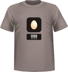 Grey t-shirt 100% cotton ATC with Easter egg on front