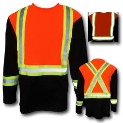 Security long sleeves shirt with reflective band From A12