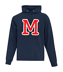 Hoodies with M logo at front for adult