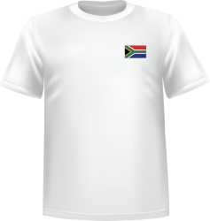 White t-shirt 100% cotton ATC with South Africa at chest