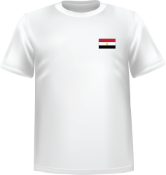 White t-shirt 100% cotton ATC with Egypt flag at chest