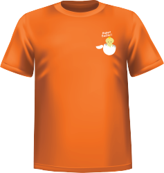 Orange t-shirt ATC 100% cotton with Easter chick at chest