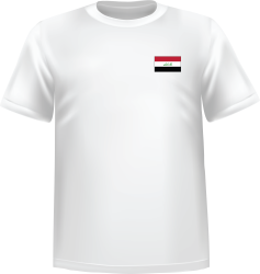White t-shirt 100% cotton ATC with Iraq flag at chest