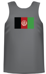 Ladies' tank top with Afghanistan flag in the back