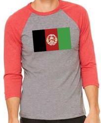 3/4 sleeve with Afghanistan flag at front