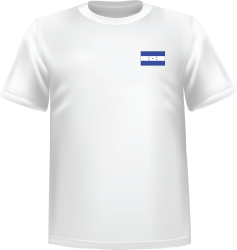 T-Shirt 100% coton blanc ATC avec le drapeau du Honduras au coeur