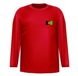 Chandail à manches longues avec le drapeau de l'Afghanistan au coeur - T-shirt Afghanistan